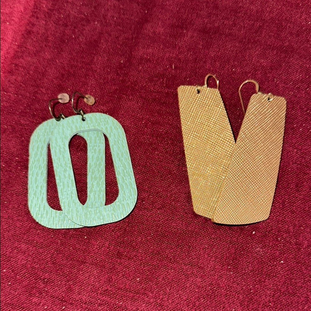 Nickel & Suede Duo Earrings